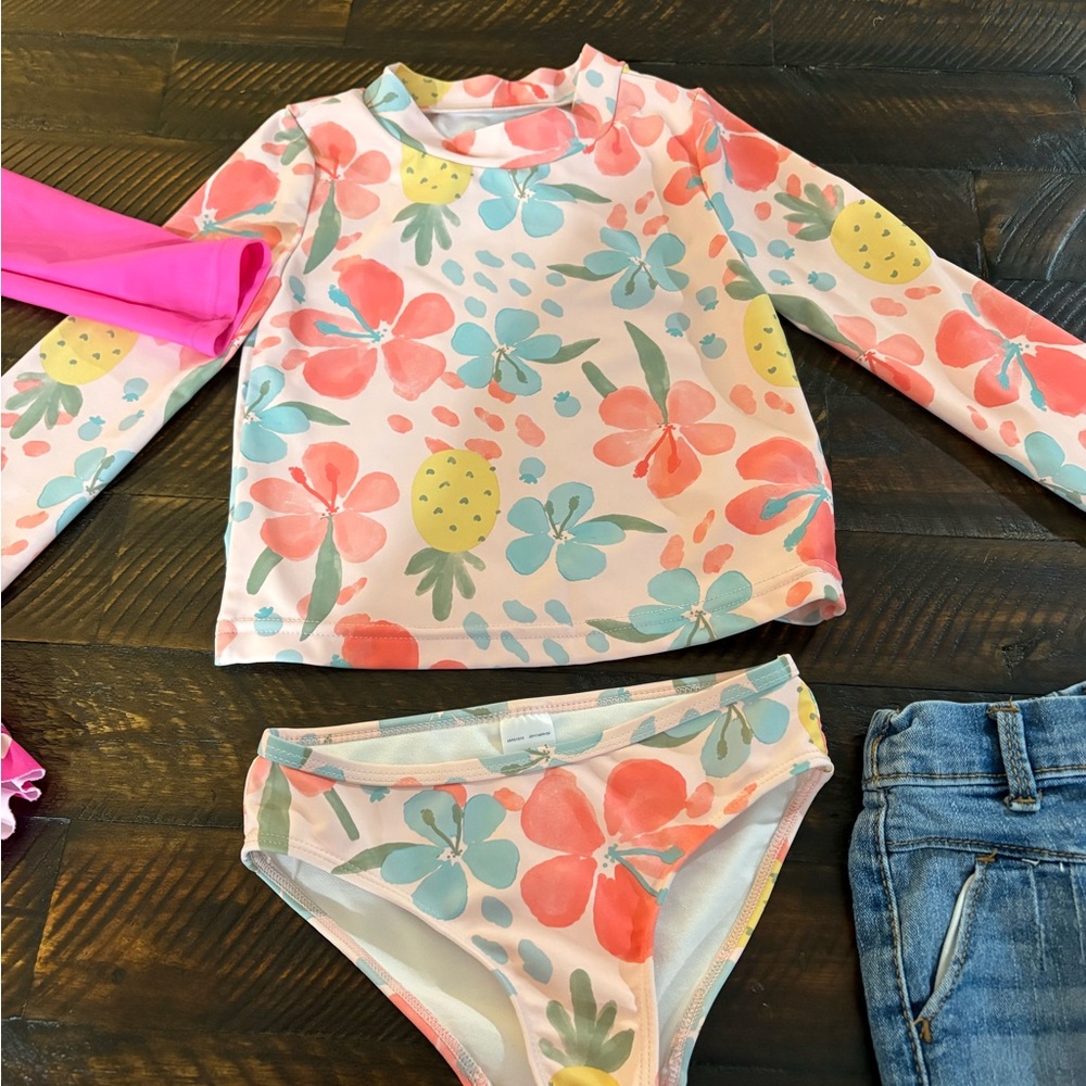 2 Cat & Jack Rashguard Sets - Picture 2 of 4